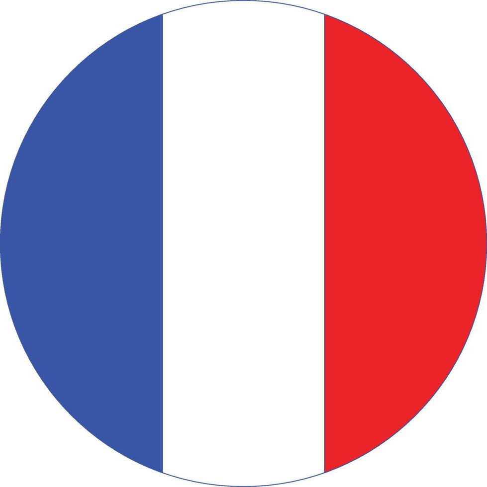 Circle France Flag Europe Country vector