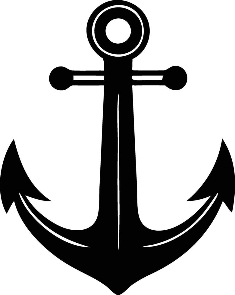 Maritime Anchor Silhouette Available on EPS File vector