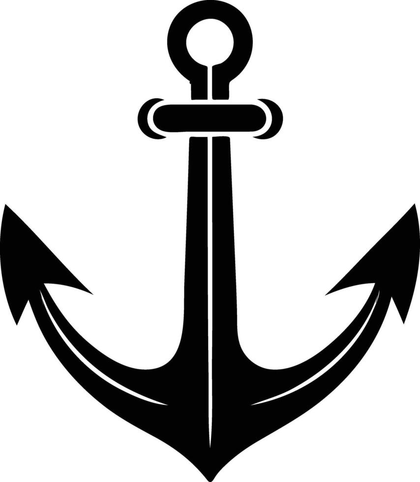 Classic Ship Anchor Silhouette Available on EPS File vector