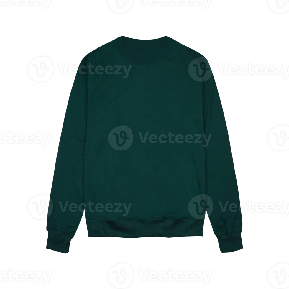 Sweater color bottle green template transparent background png