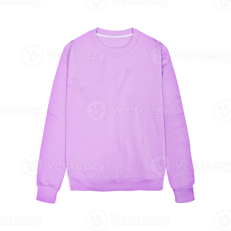 Sweater color lilac template transparent background png