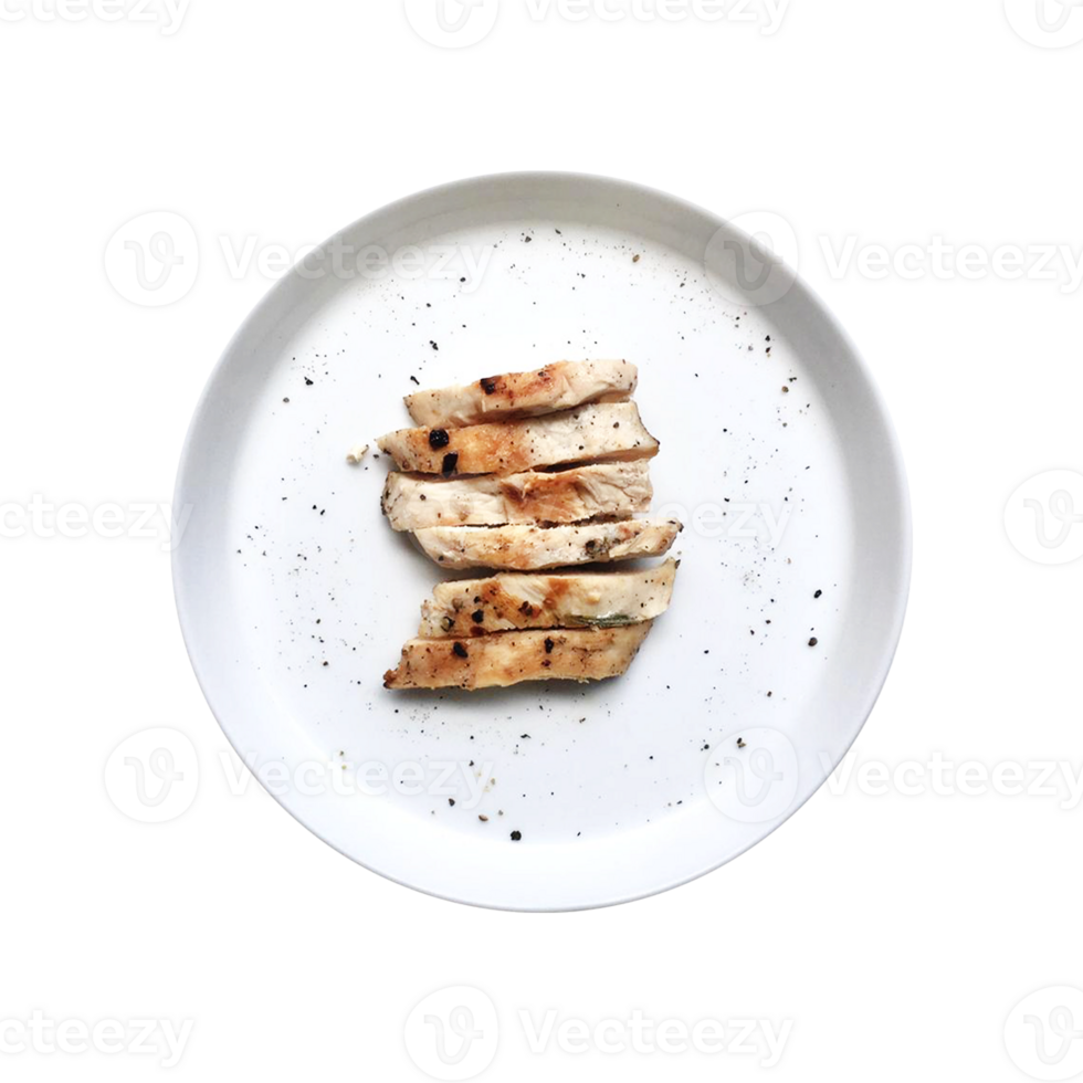 Top view of grilled chicken png