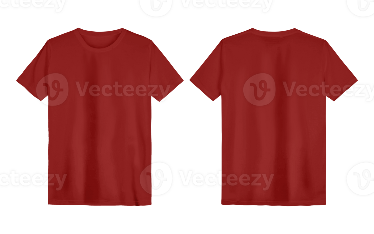 Red T Shirt color black template transparent background png