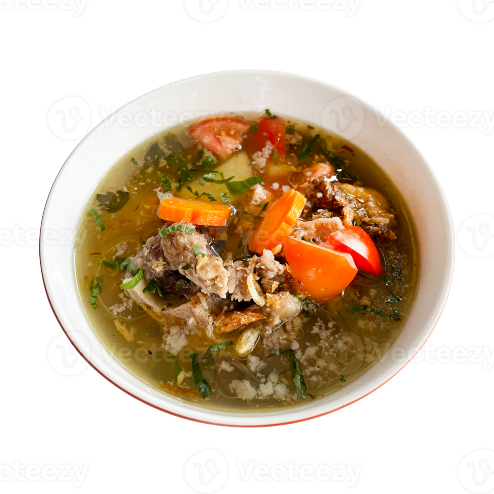 Sop buntut indonesian with carrot potato and spring onions png