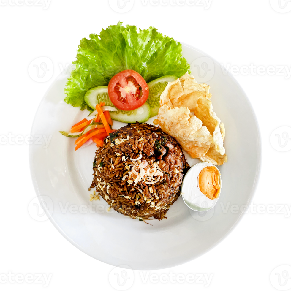 Rawon fried rice traditional Indonesian food png