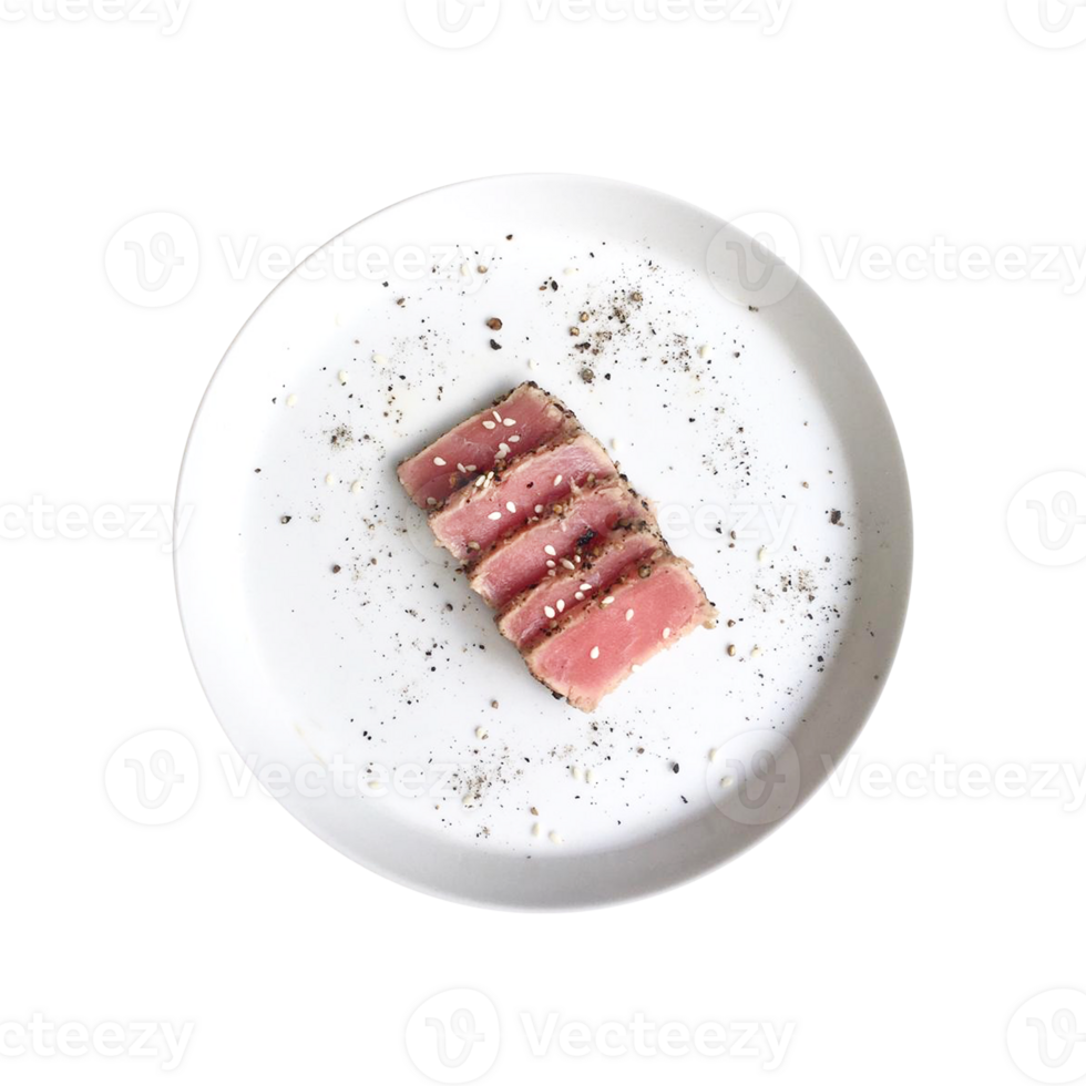 Top view of tuna transparent background png