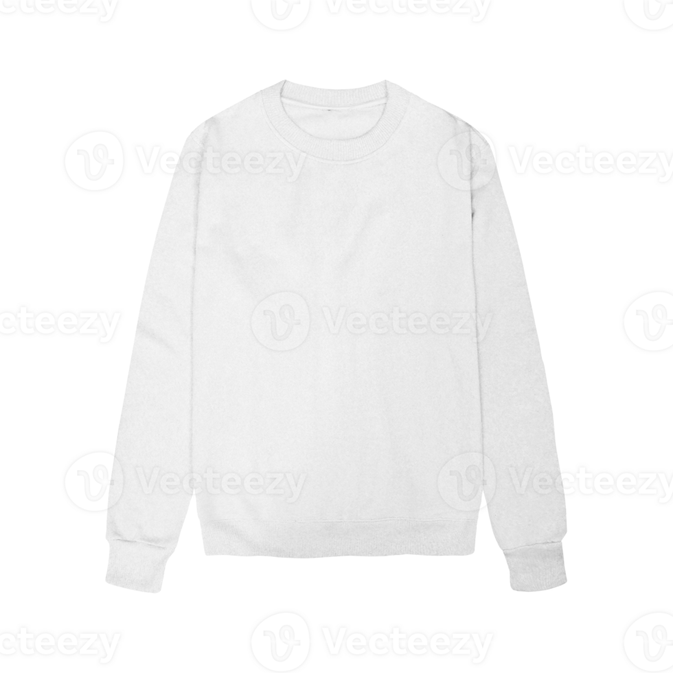Sweater color white template transparent background png