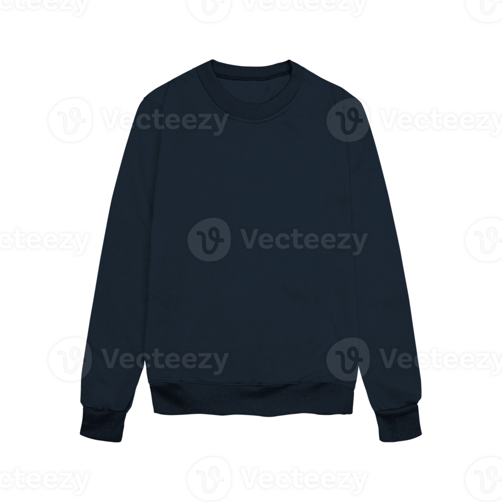 Sweater color navy blue template transparent background png