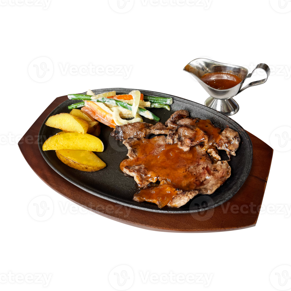 Ribeye steak with mushroom sauce 1 png