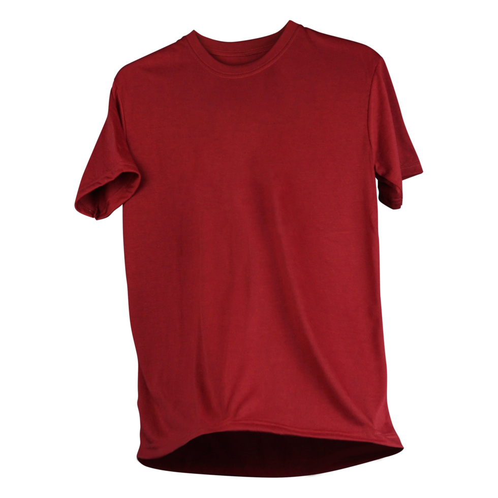 Blank T Shirt color red template transparent background png