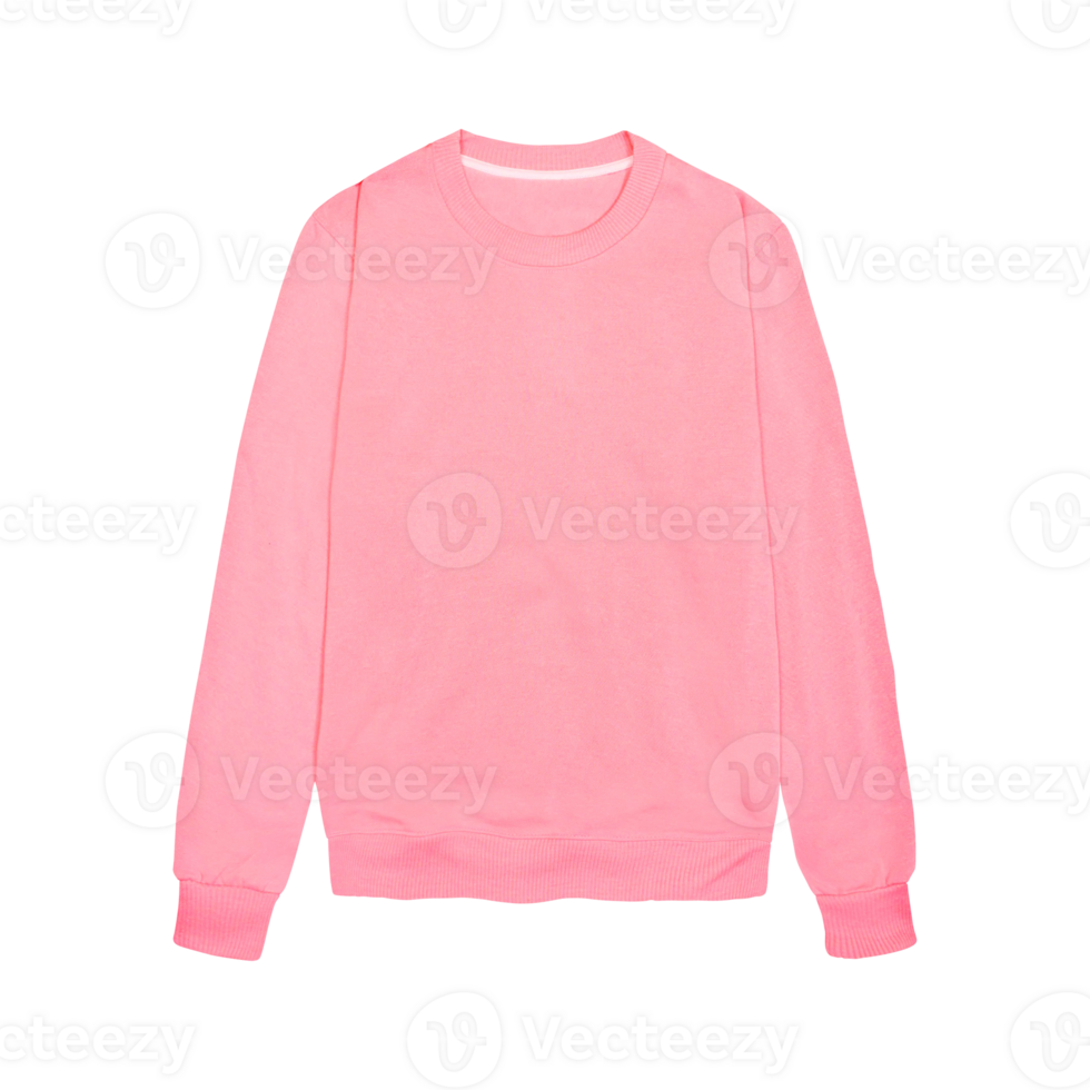 Sweater color pink template transparent background png