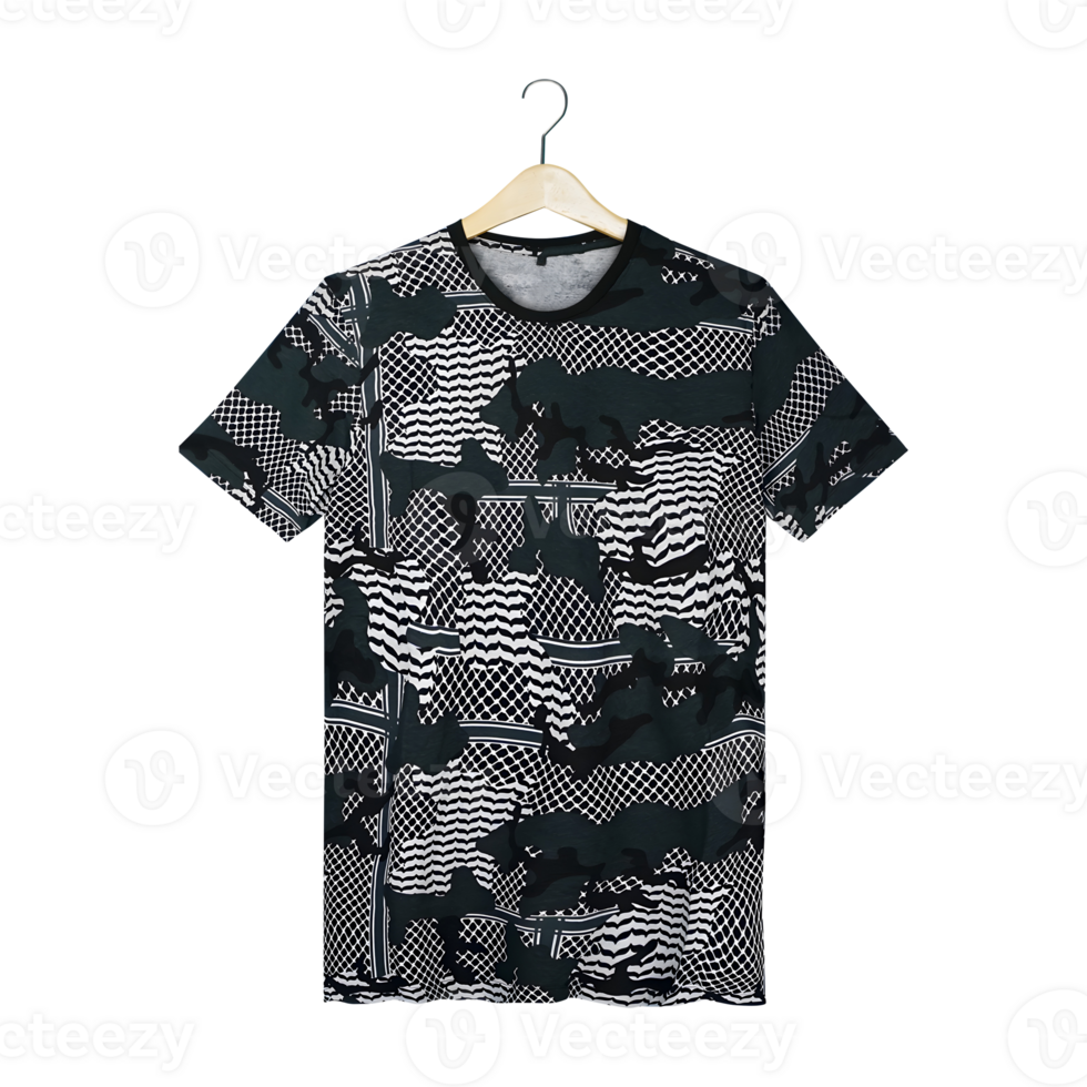 Army pattern t shirt transparent background png
