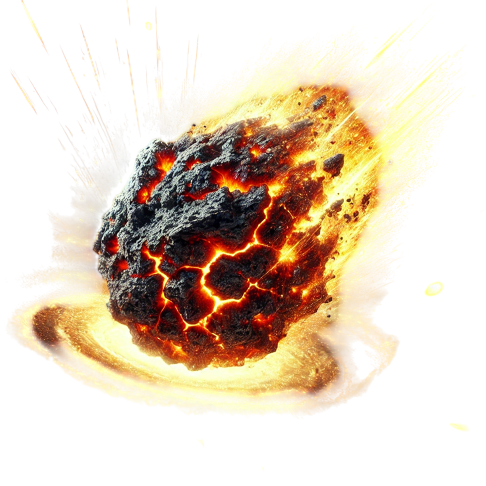 A Space Rock Burning in the Atmosphere png