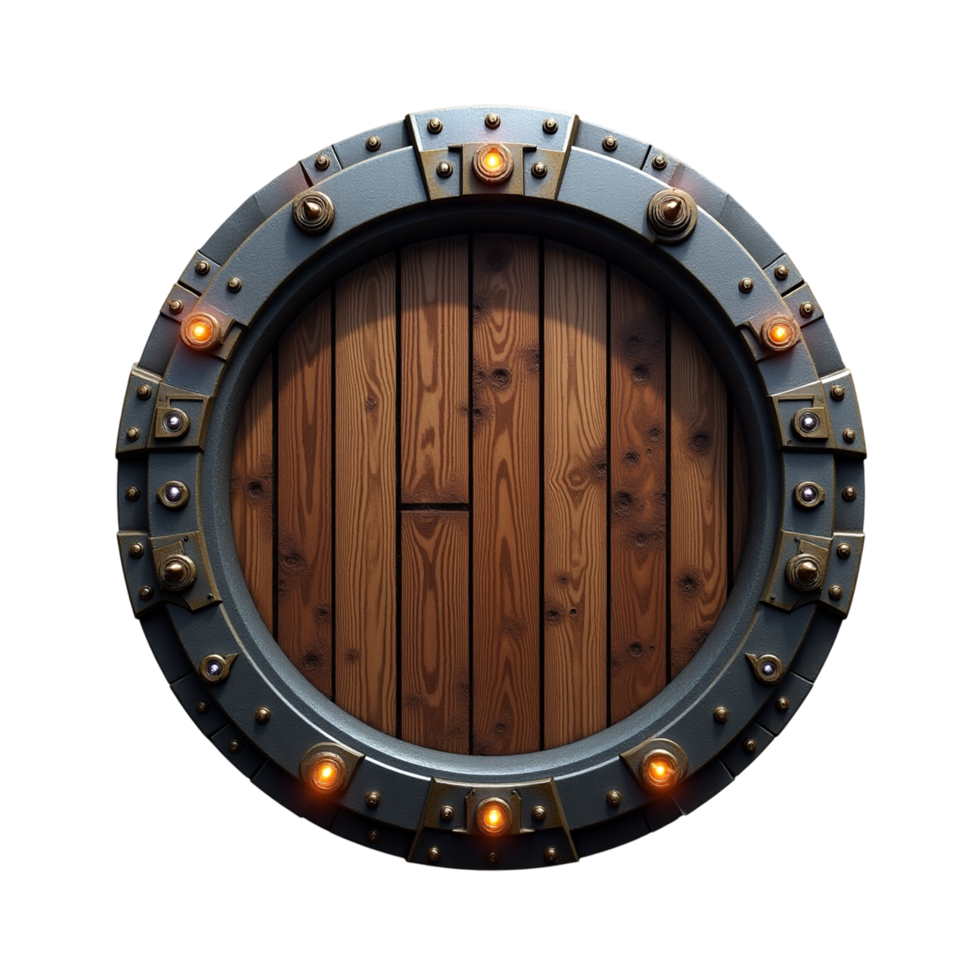 Mystical Circular Portal with High-Tech Blue Illumination png
