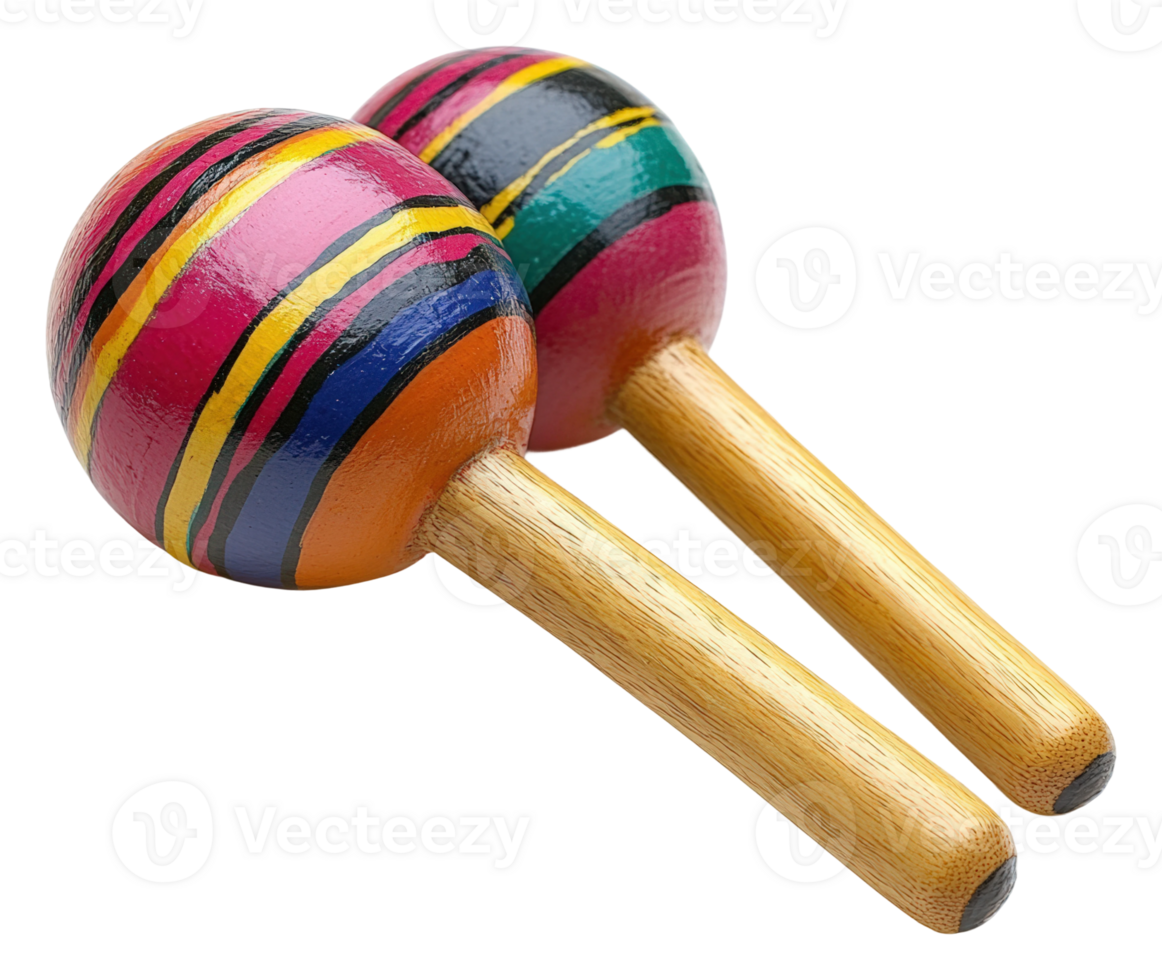 Colorful maracas playing rhythm mexico musical instruments artistry png