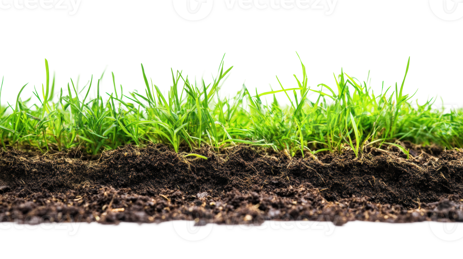 Growing grass action in nature soil and greenery view png