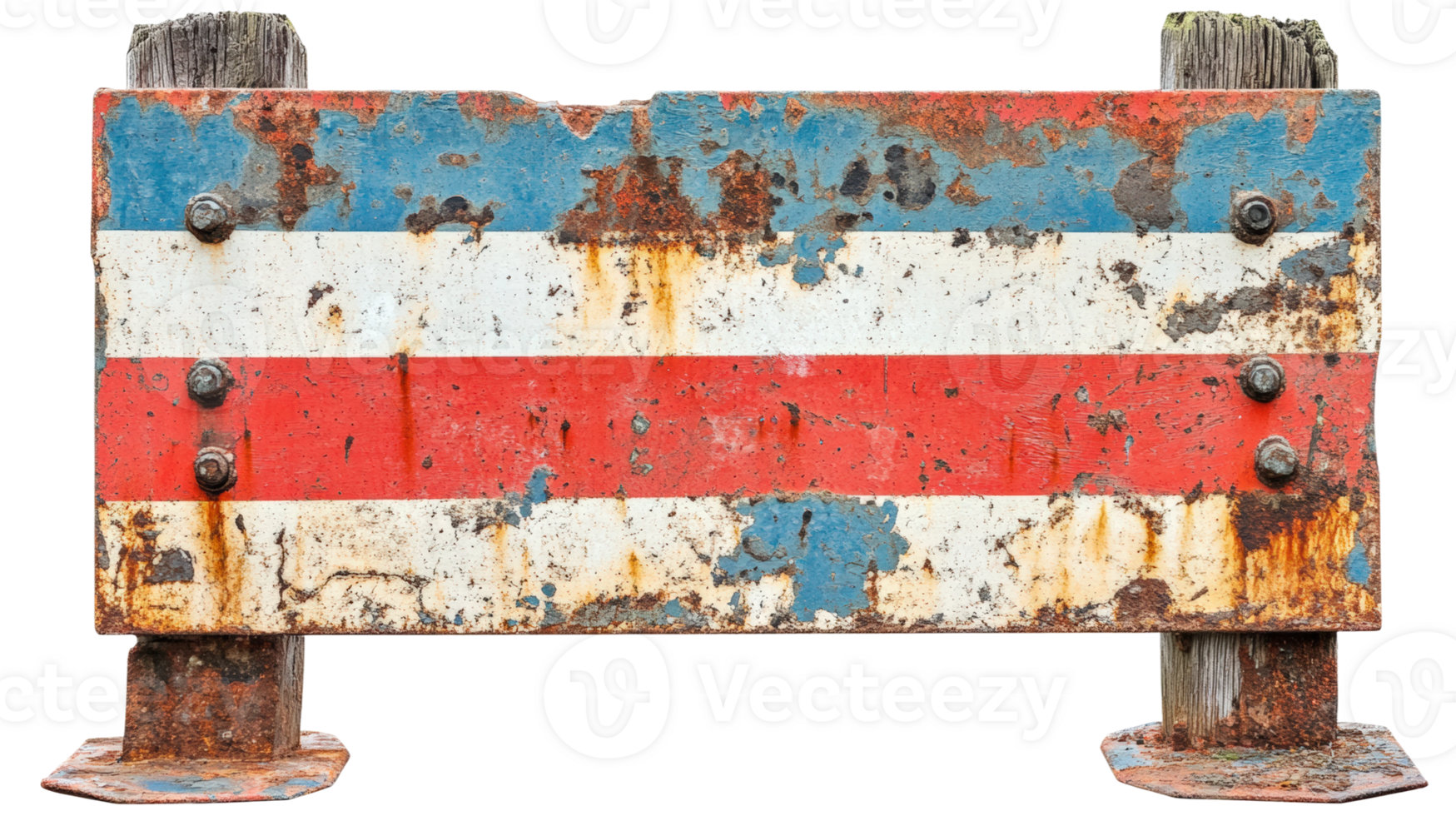Rusty colorful sign structure urban setting png