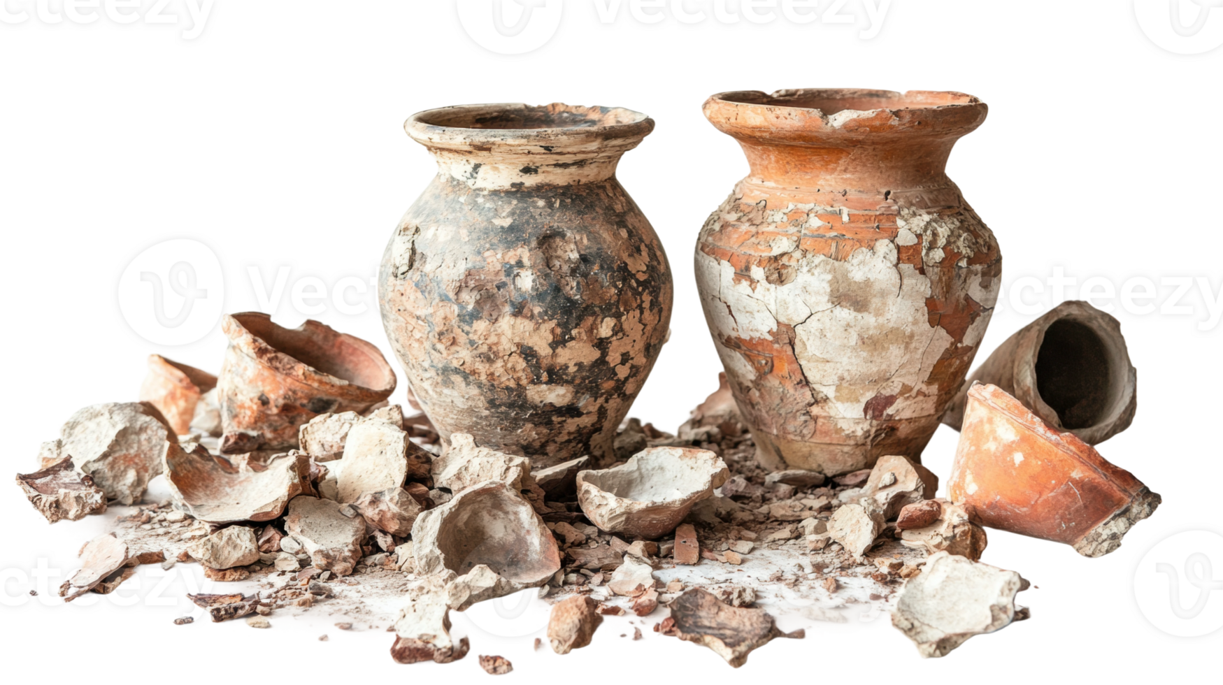 Ancient pottery discovery archaeological site artifacts studio png