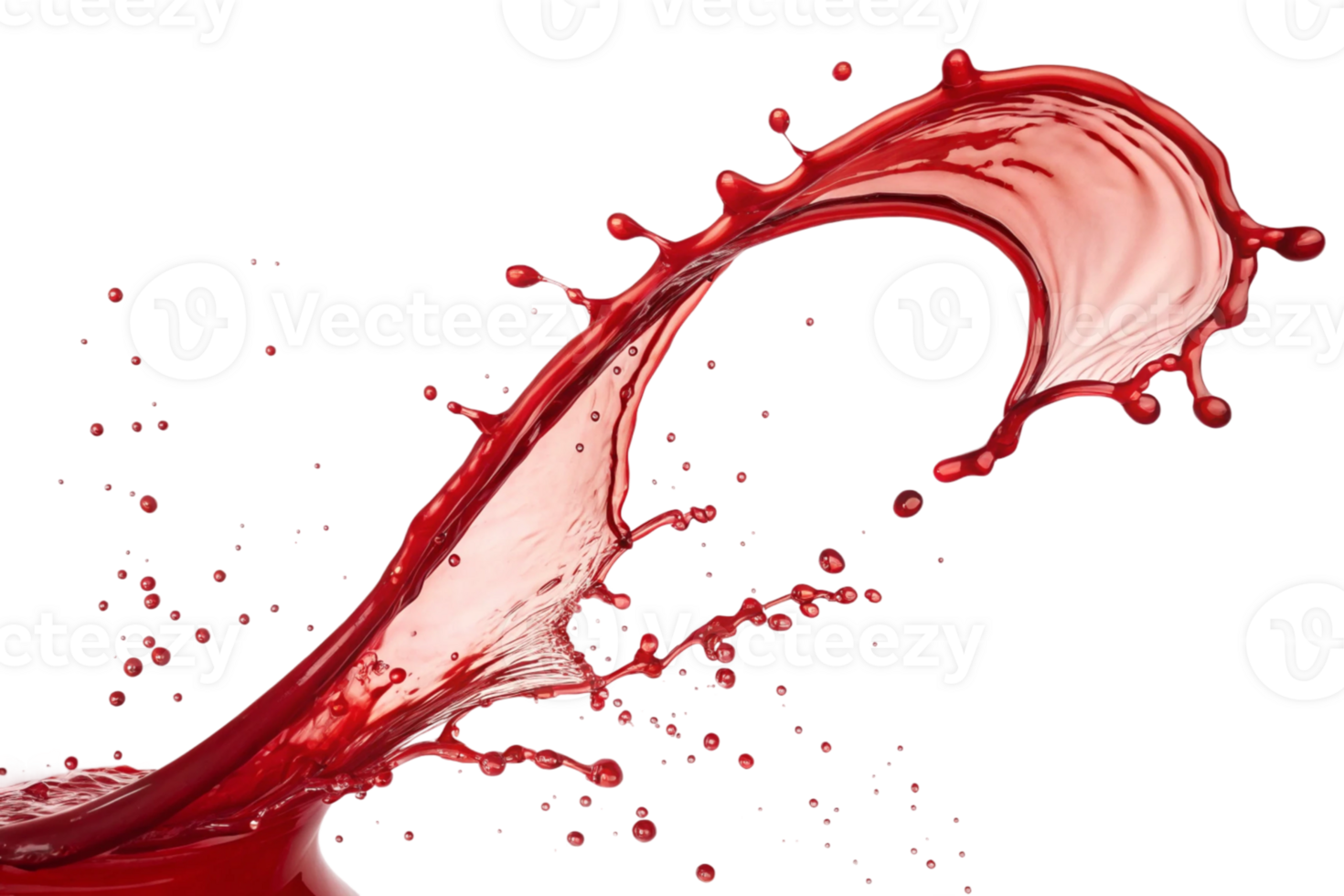 Dynamic red liquid splash studio setting high-speed png