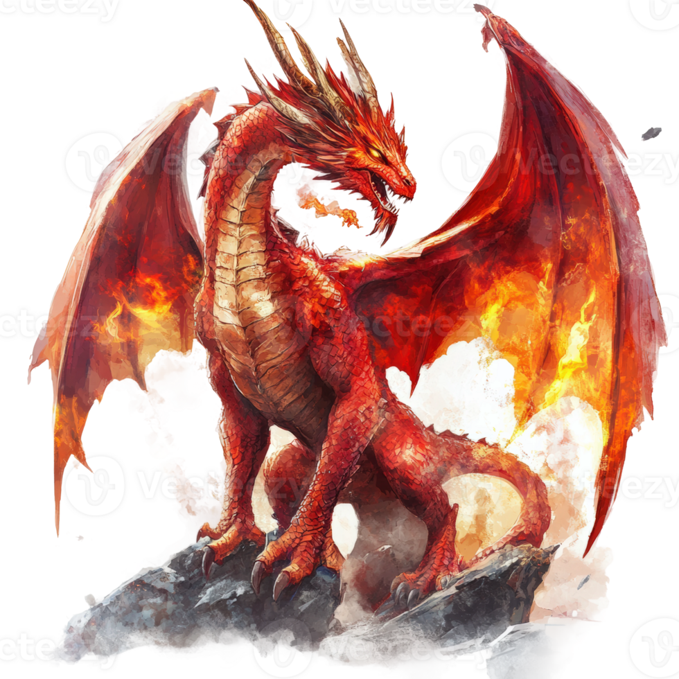Epic dragon encounter fantasy realm digital majestic atmosphere png