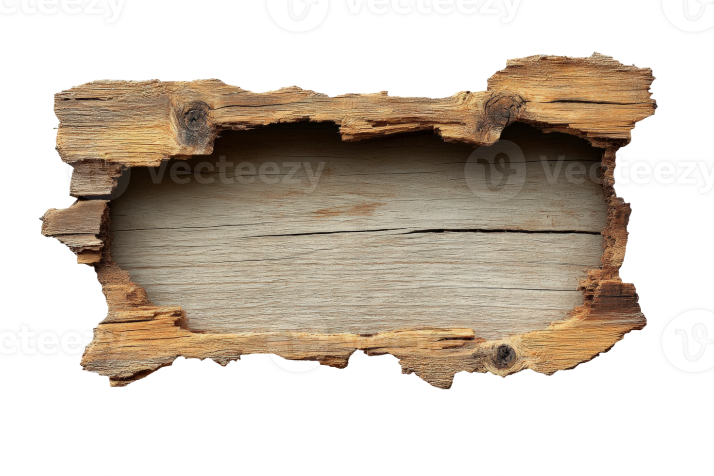 Rustic wooden frame with natural texture studio png