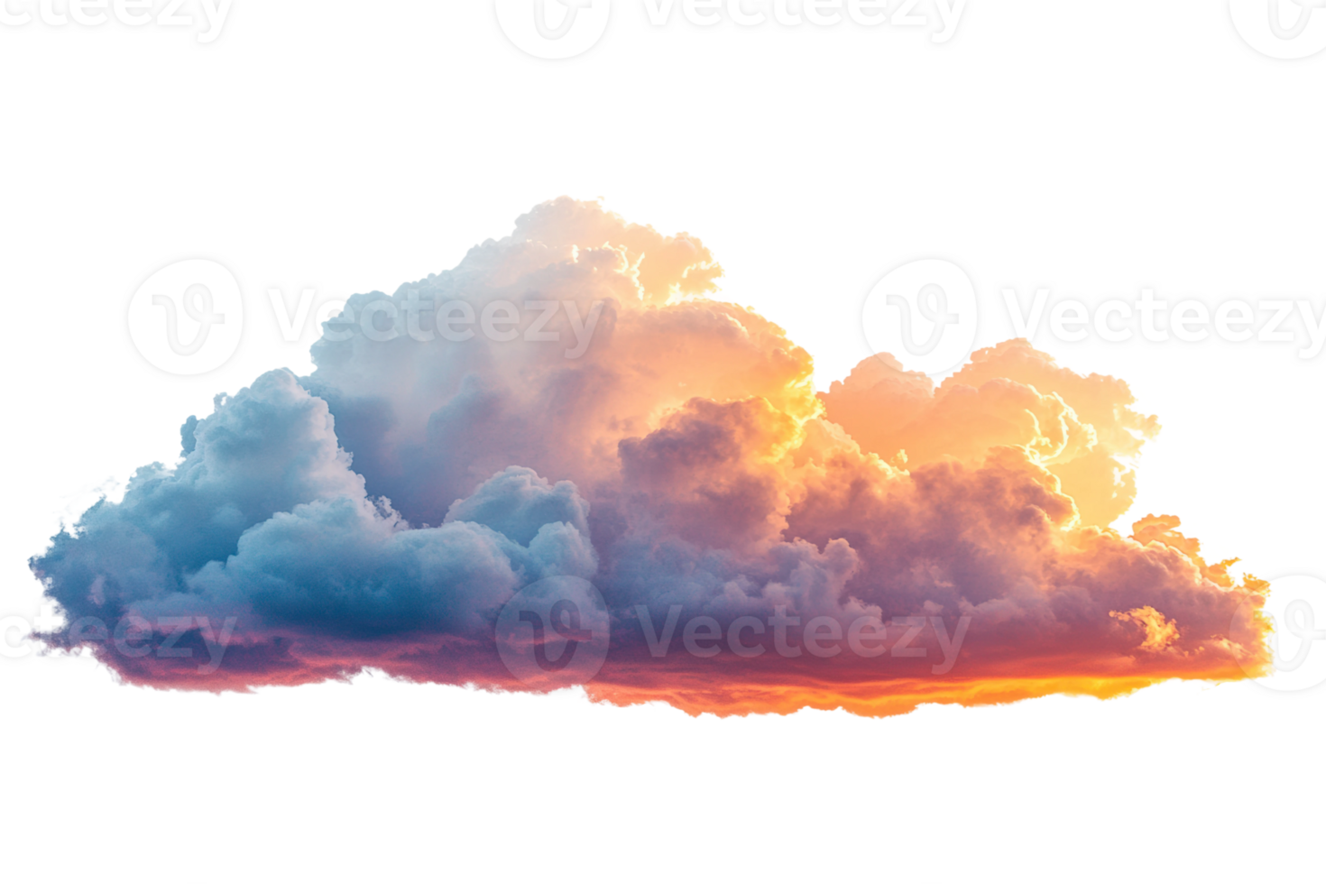 Sunset clouds over serene landscape nature calm view png