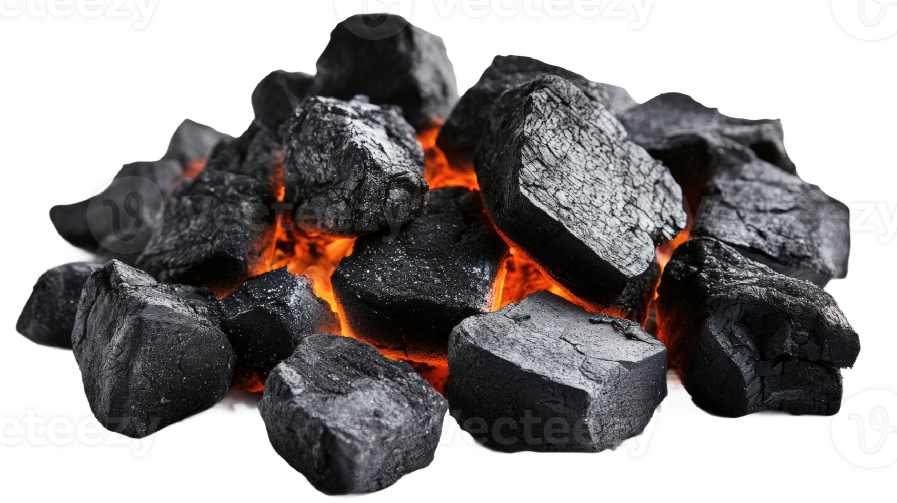 Burning charcoal pile studio food png