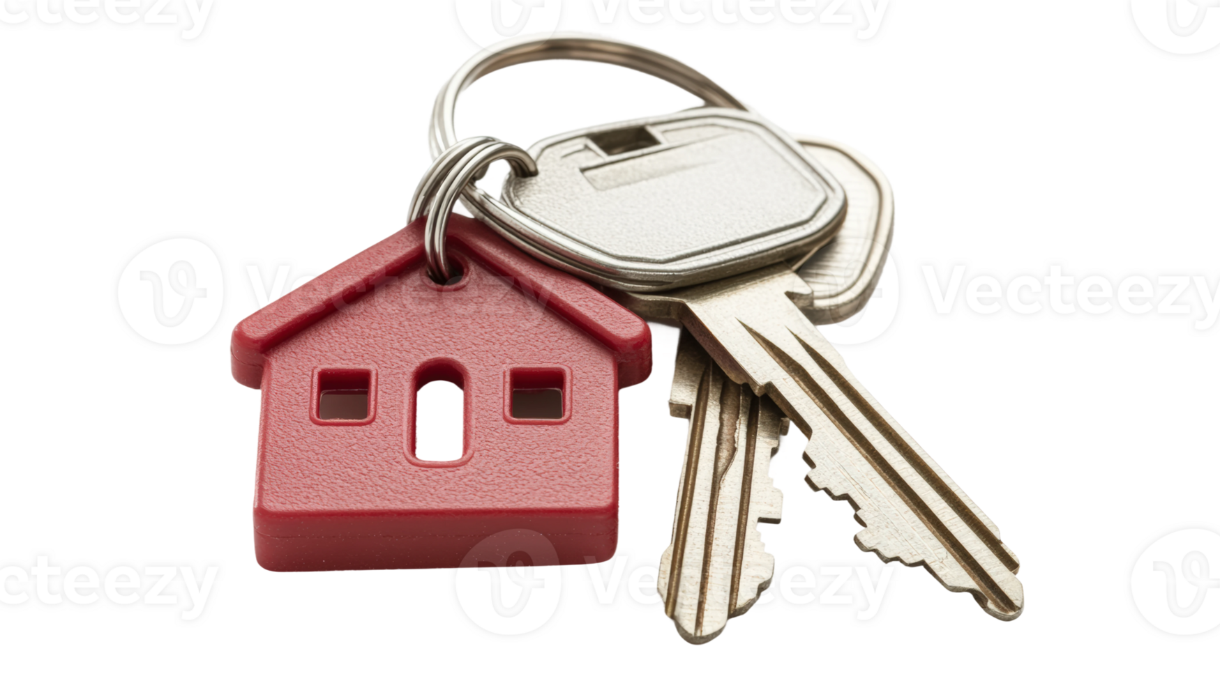 Real estate keys for homeowners urban setting digital png