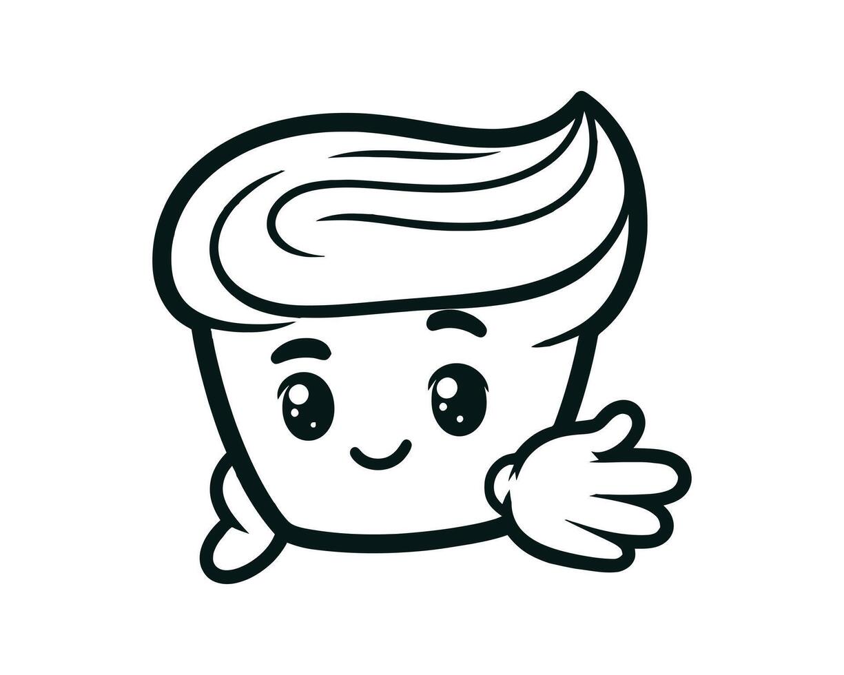 A cartoon character with a smile on its face vector