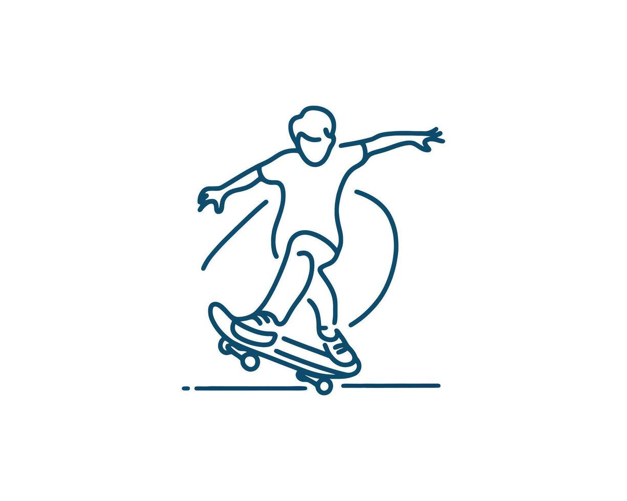 A man riding a skateboard in the air vector