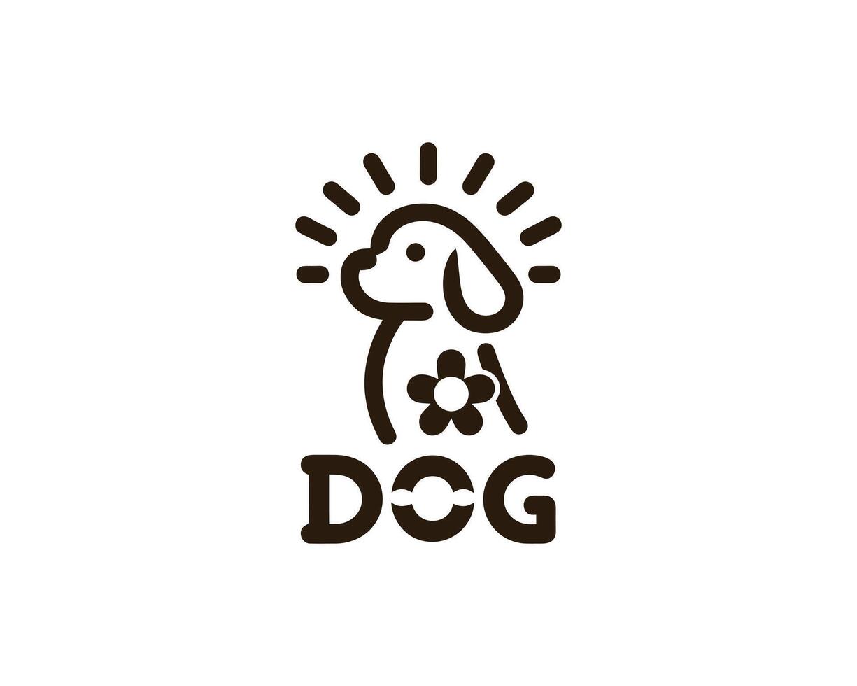 Dog logo design icon vector