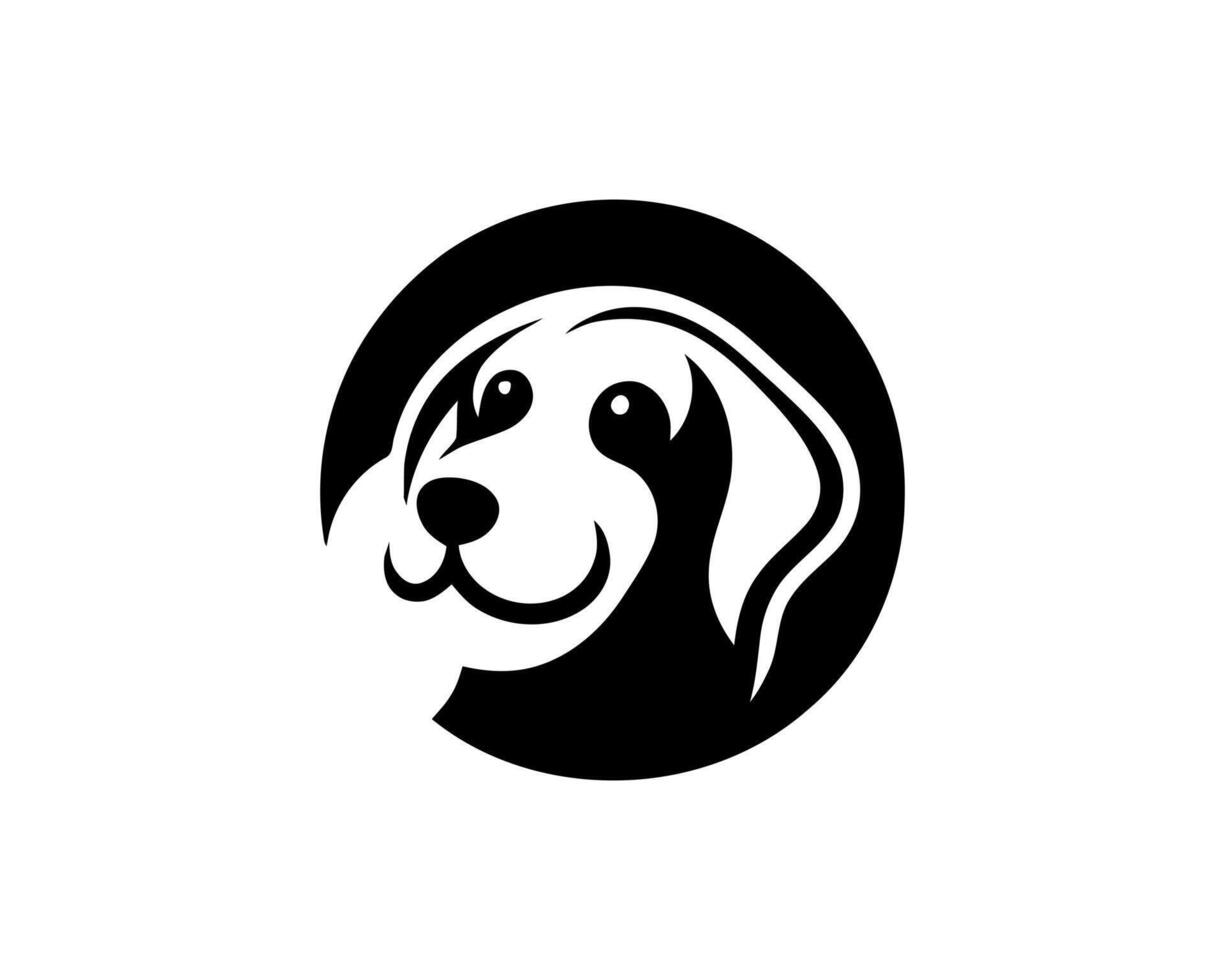 dog face logo on a white background vector