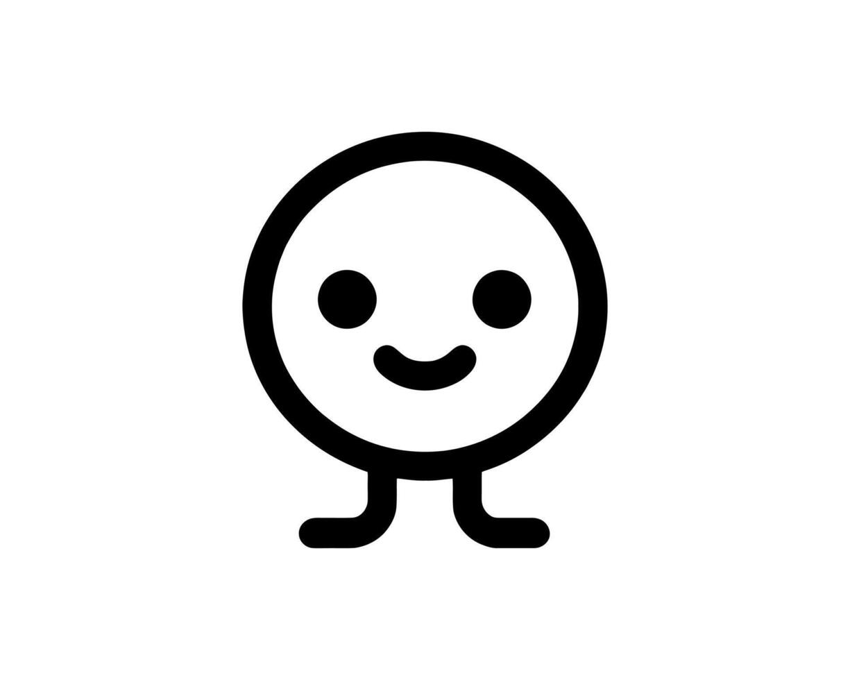 A black and white image of a smiling face vector