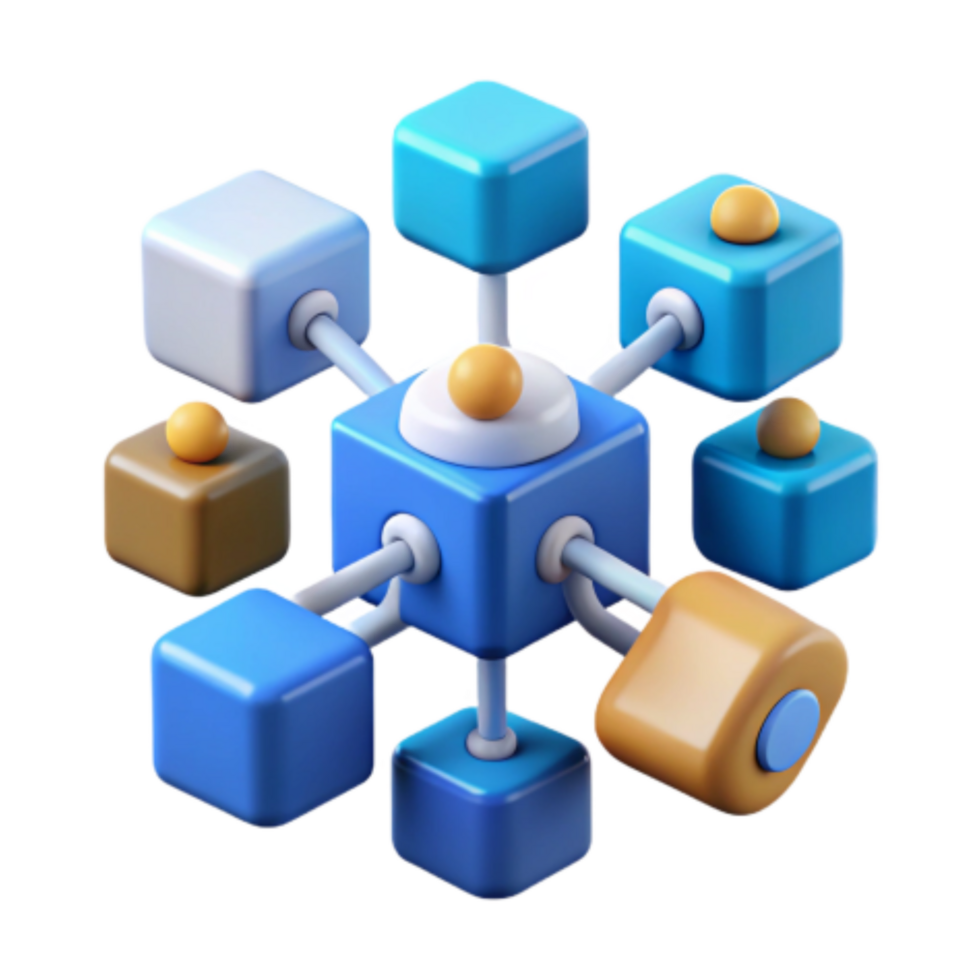 beautiful rustic Interconnected System Network Architecture Visualization premium png
