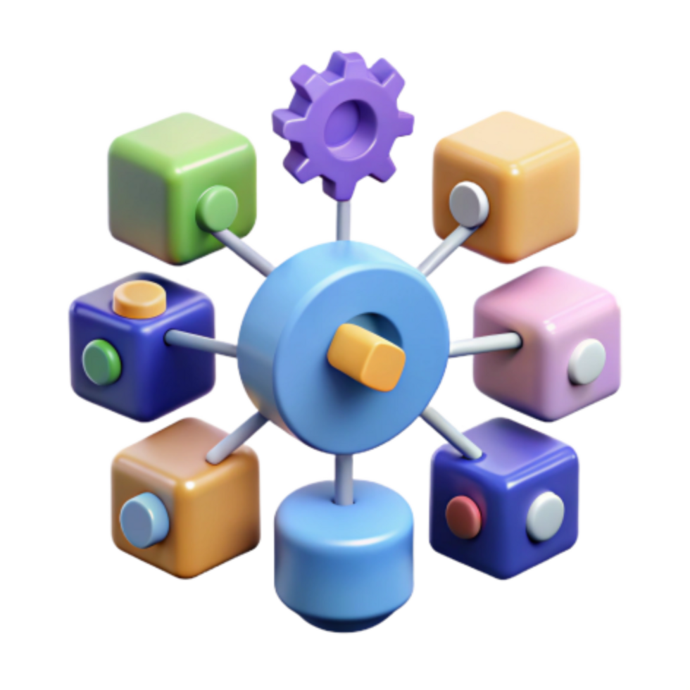 serene vintage System Integration A Modular Approach to Network Connectivity detailed png