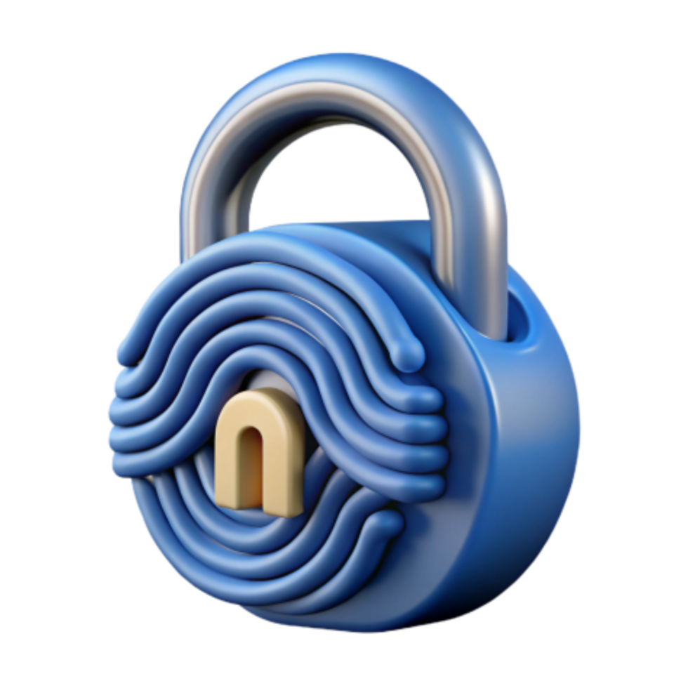 magnificent modern Digital Security Biometric Lock Data Privacy high quality png