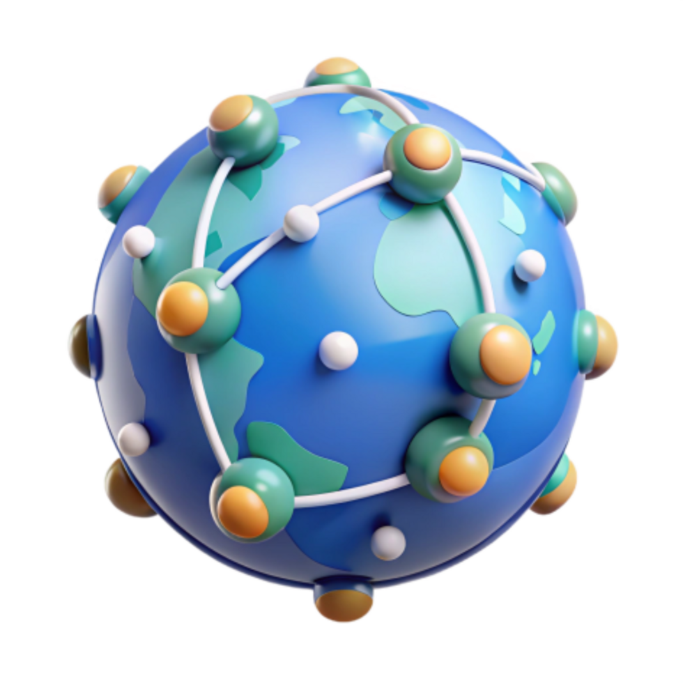 dramatic creative Global Network Connections Interconnected World authentic png