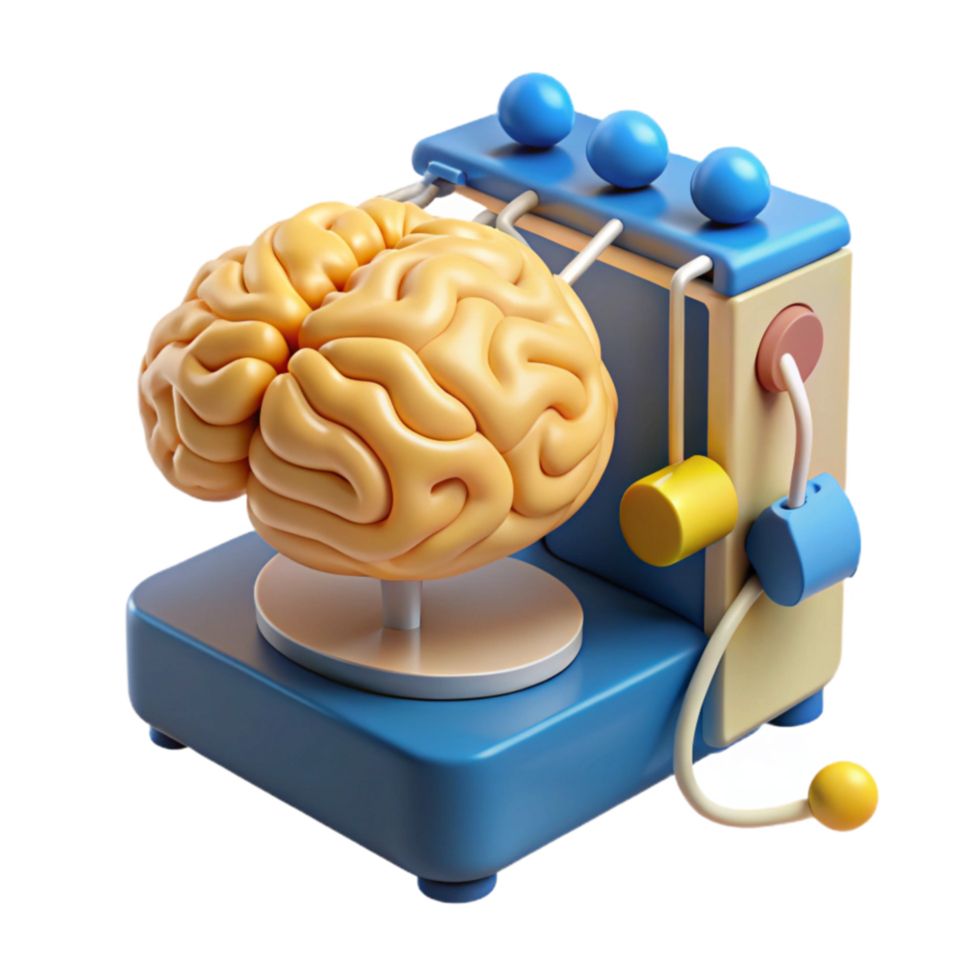beautiful minimalist Human Brain Analyzing Cognitive Function with Innovative Technology original png