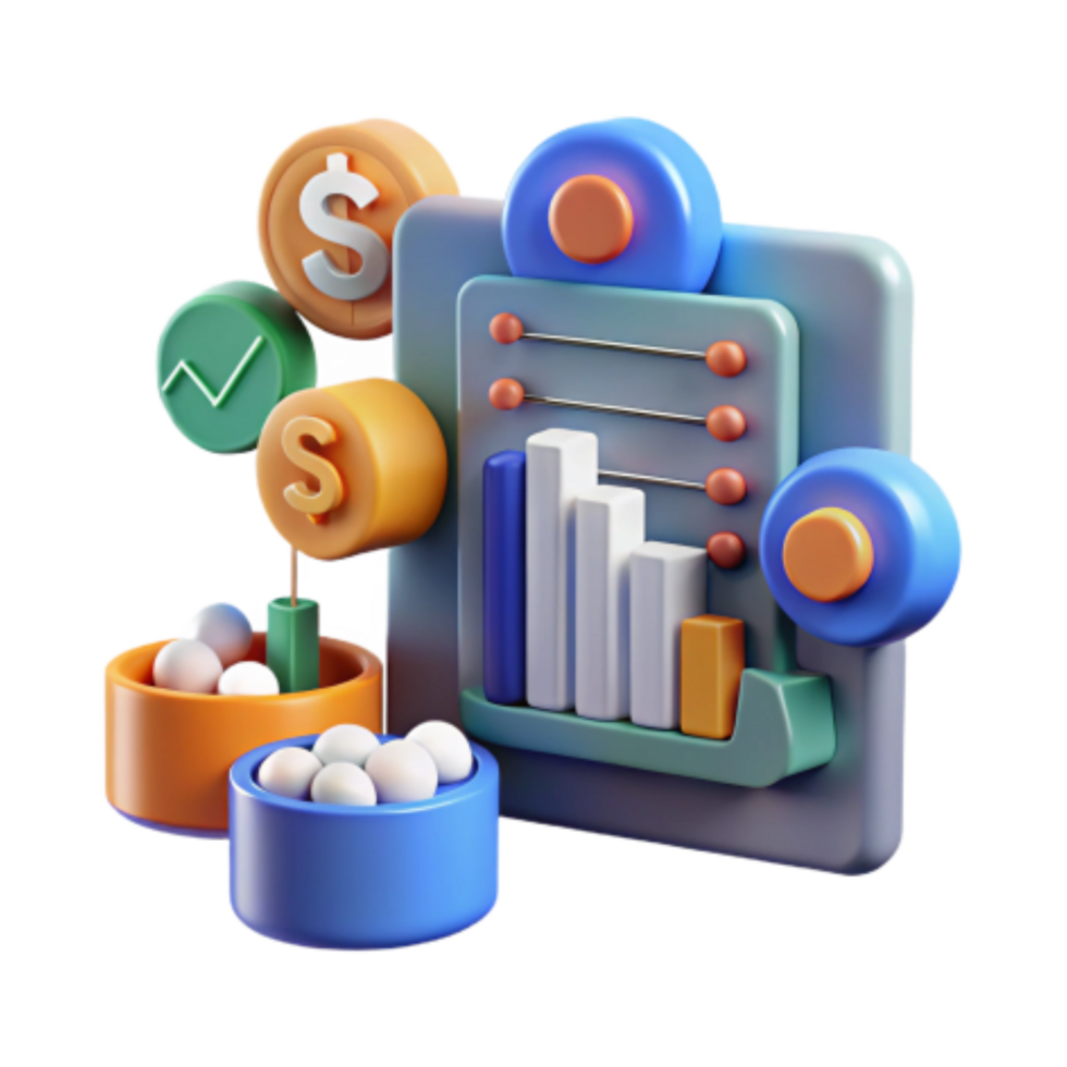 beautiful abstract Financial Growth Data Visualization and Investment Tracking premium png