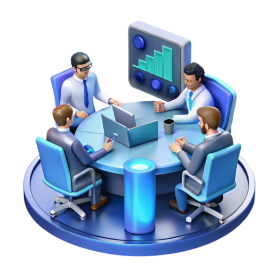 extraordinary contemporary Teamwork, Data Analysis, and Business Strategy Meeting authentic png