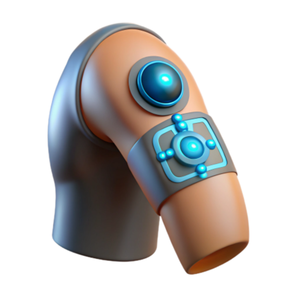 beautiful creative Futuristic Arm Tech Biometric Sensor Cuff premium png