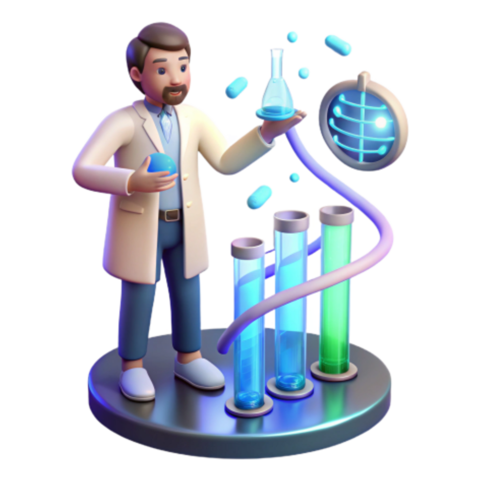 beautiful minimalist Scientific Research Lab Experiments Data Analysis 4K png