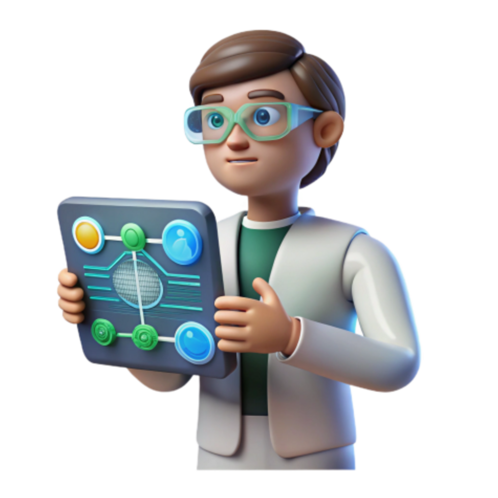 stunning rustic Scientist Reviewing Data on Tablet Network Analysis high resolution png