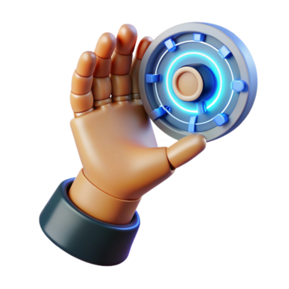 stunning abstract Digital Control Futuristic Interface and 3D Hand authentic png