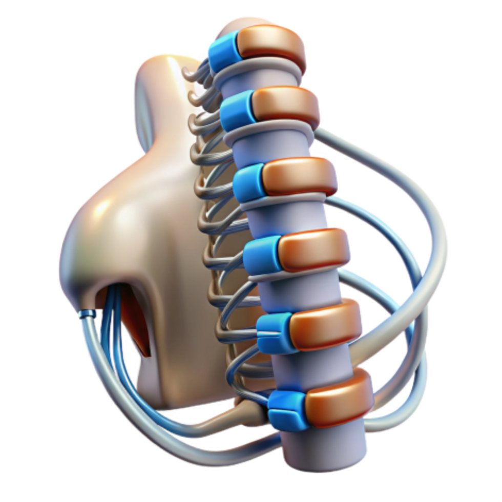 serene modern Spinal Anatomy Vertebrae, Ribs, and Intervertebral Discs high quality png