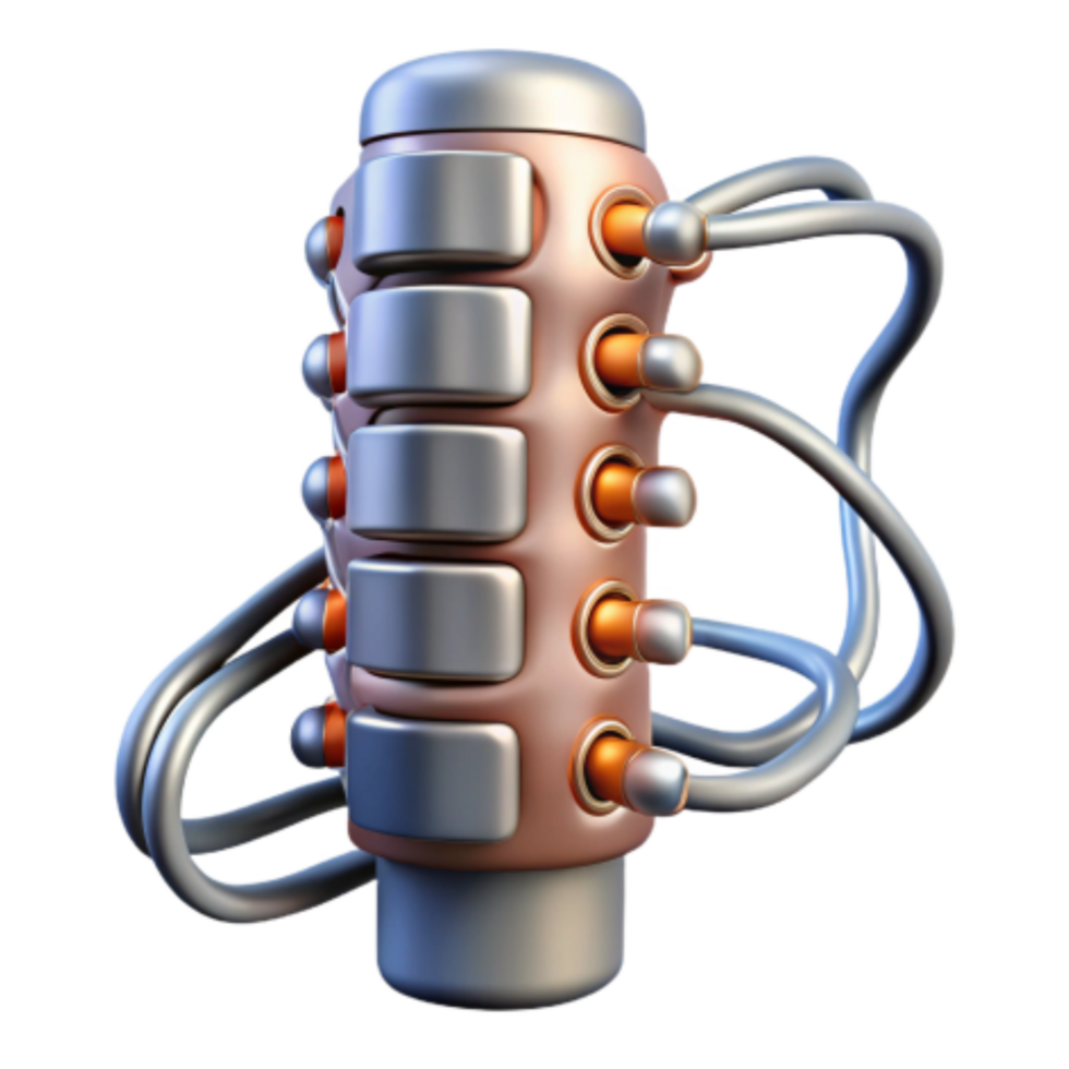 magnificent vintage Futuristic Modular System Interconnected Components Advanced Technology authentic png