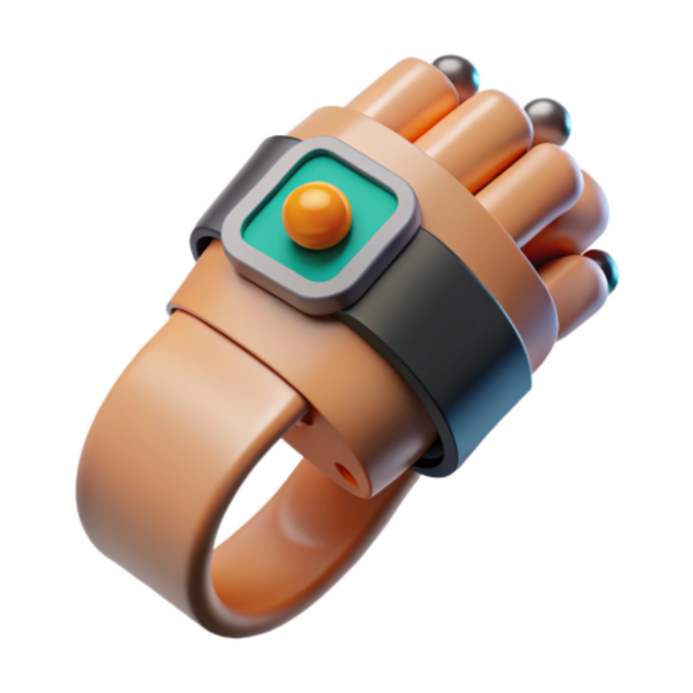 stunning modern Futuristic Wrist Device 3D Render of Innovative Gadget high quality png