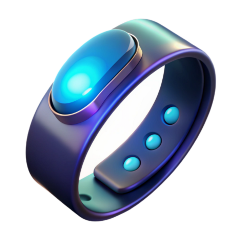 serene modern Futuristic Smart Ring Wearable Tech with Illuminated Display high quality png