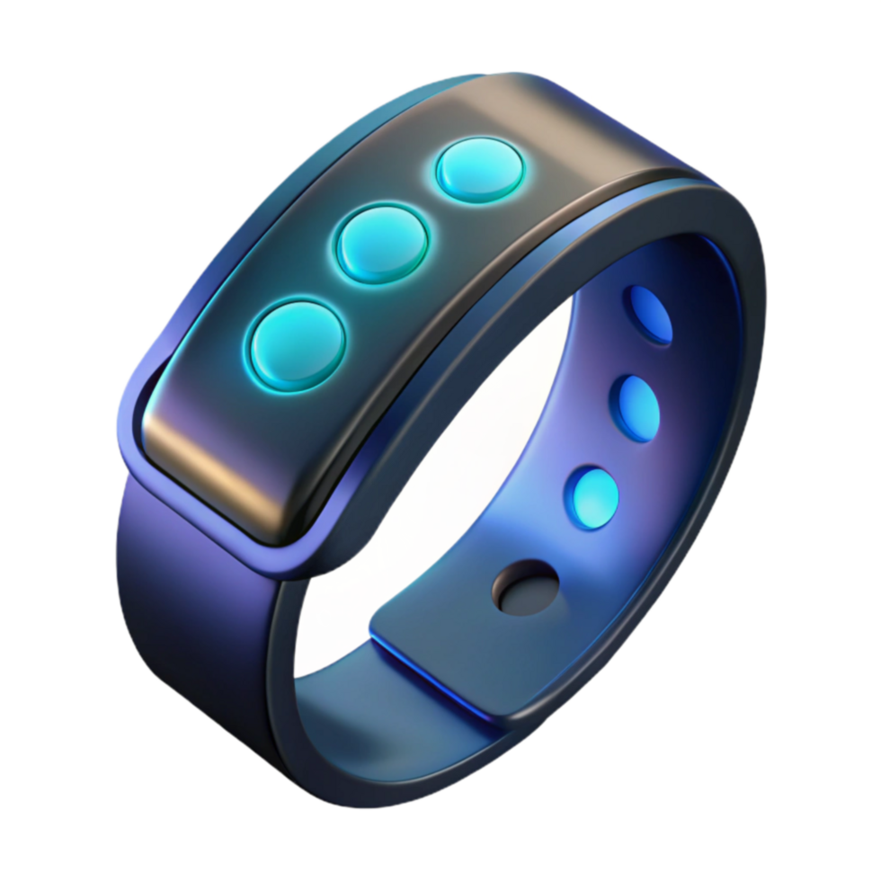 stunning modern Futuristic Wearable Tech Interactive Smart Bracelet with Illuminated Buttons authentic png