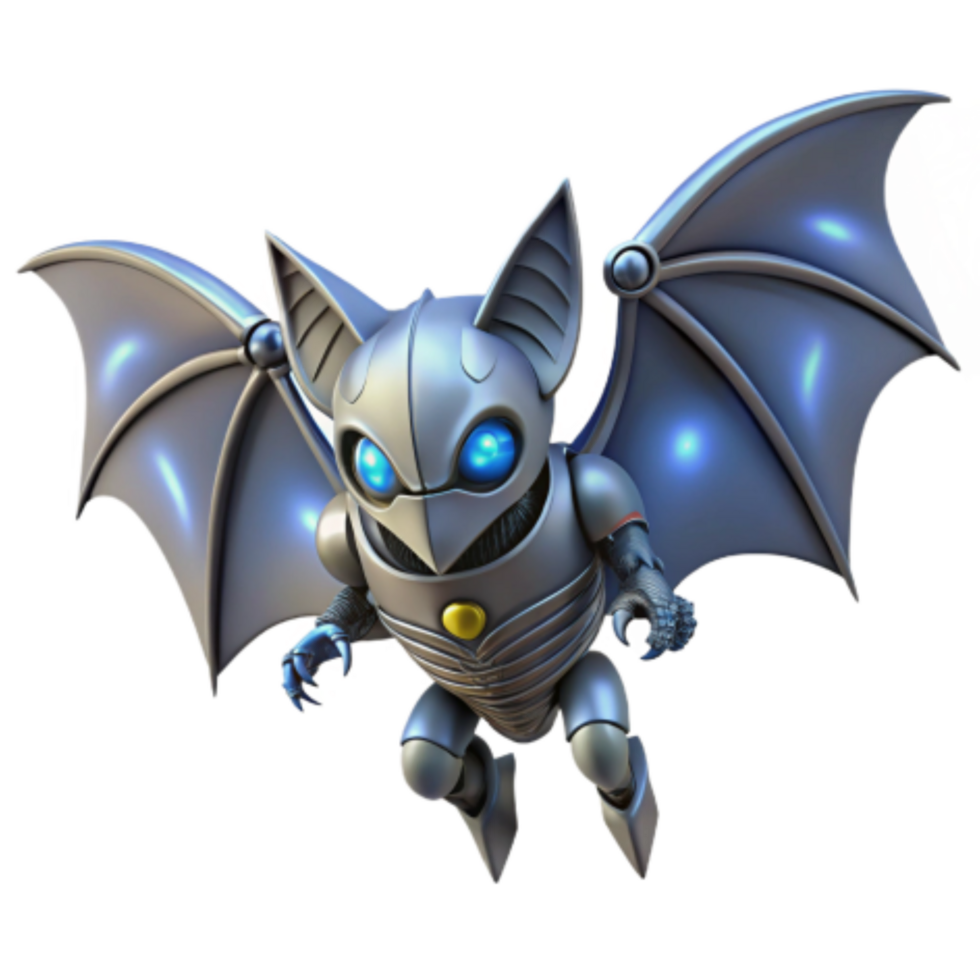 dramatic modern Metallic Bat Robot Flying Machine, Robotic Creature, Futuristic Design genuine png